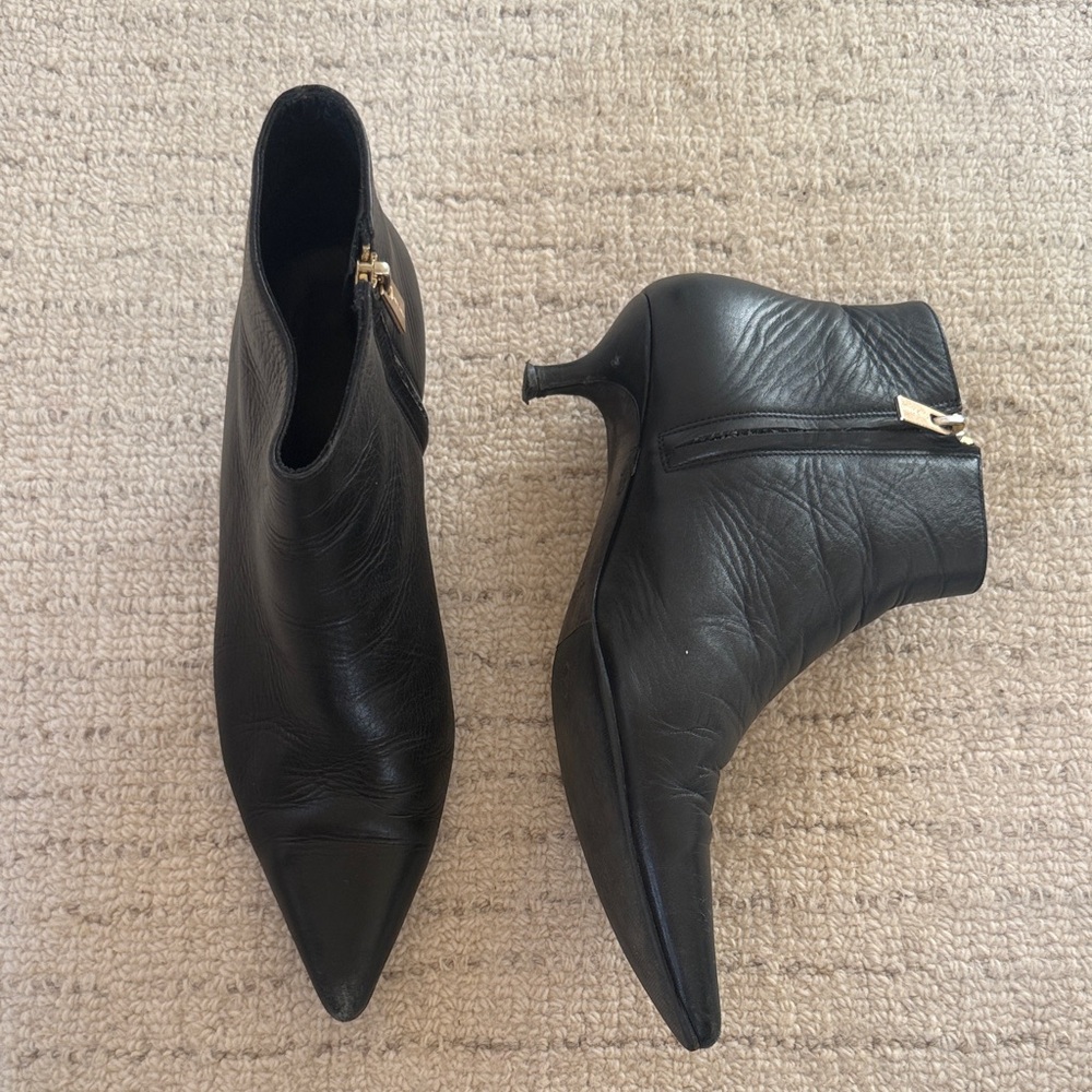 Anine Bing Black Leather Ankle Boots